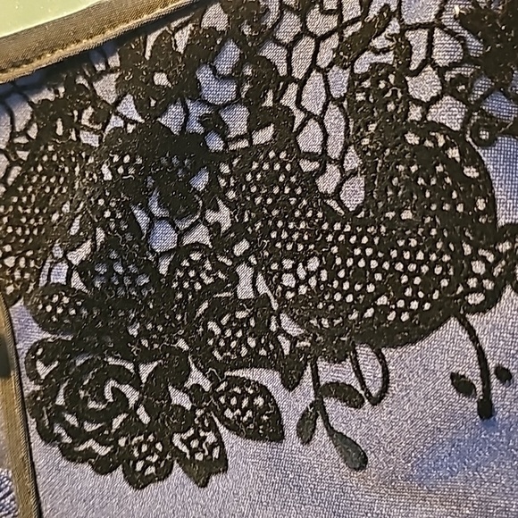 B. DARLIN WOMEN'S, fitted dress size 3/4. Royal blue with black Burnout Velvet - Picture 4 of 11